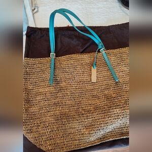 NWOT Michael Kors Straw Tote